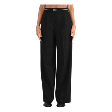Msgm Wide Bukser Sort, Dame Bukser