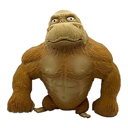 Myk og koselig apekatt i latex - Anime-figur - Gorilla-leke - Jungeldyrfigur - Stressleke for voksne Yellow