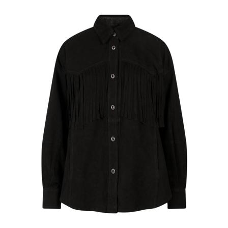 Dondup Shirt Dc262Pl0348 Sort, Dame Skjorter