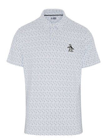 All-Over Golf Ball Print Polo White Original Penguin Golf