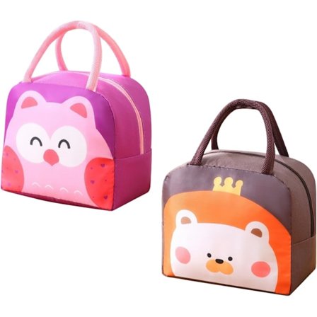 2 st Bärbar Isolerad Matlåda för Pojkar Flickor Skola Picknick Läcksäker Lunchväska