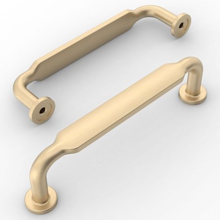 10 stk. Børstet Messing Kjøkken Skaphåndtak 96mm Sink Legering Gull Møbelhåndtak med Skruer, for Skrivebord, Skuffer,