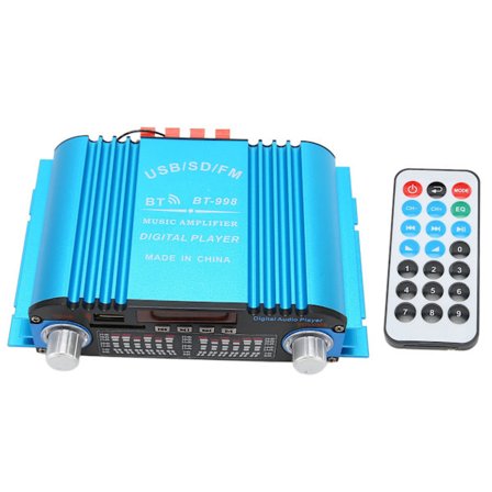 12V Bilförstärkare Trådlös Bluetooth Subwoofer Högtalare Fordonsstereo Ljudförstärkare med Fjärrkontroll