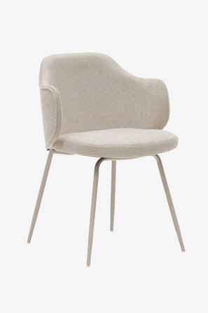 Kave Home - Spisestol - yunia 2-pakning - Beige - Stoler - Fra Homeroom