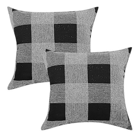 2 stk. Ternet Pudebetræk, Åndbar Krølfri Hør Pudebetræk Beskytter