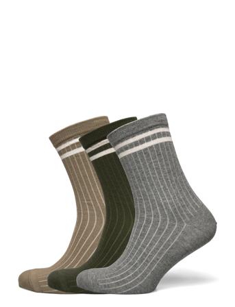 Ben Socks - 3-Pack Socks & Tights Socks Multi/mønstret Mp Denmark*Betinget Tilbud