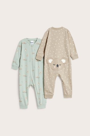 Kappahl | Piżama w niedźwiadki, 2-pak | Jasnozielony