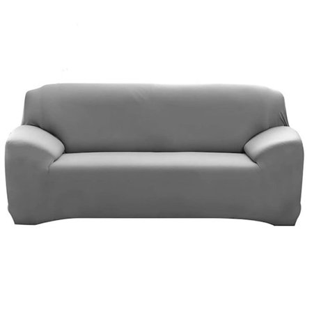 Super stretch 3-seters sofatrekk, grå, 180 til 240 cm