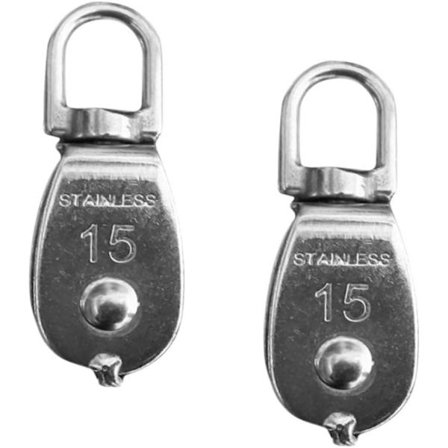 2 kappaletta hihnapyörän rulla 15mm rulla ruostumaton teräs hihnapyörä yksittäinen