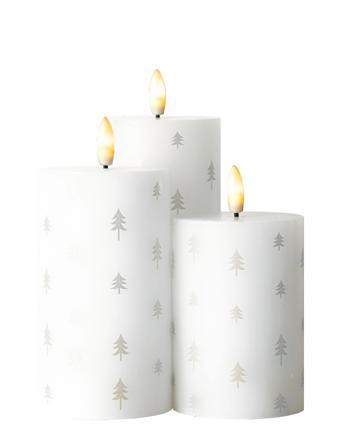 Sille Rechargable Set Home Lighting Christmas Lighting Electric Advent Candlesticks Hvit Sirius Home