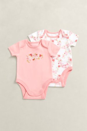GANT Kinder Girls 2er-Pack Strampler mit Blumenprint (80) Rosa