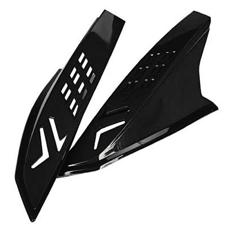 2 stk Hjelmdekorasjon Oksehorn Klistremerker SVART svart