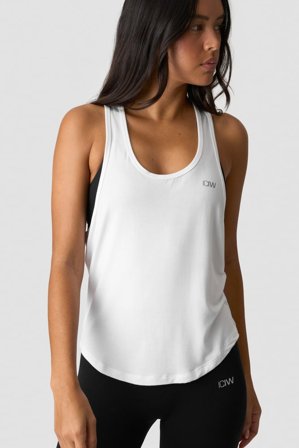 ICANIWILL - Everyday Racerback Tank Top White - Träningslinne - Dam - Träningskläder från ICIW