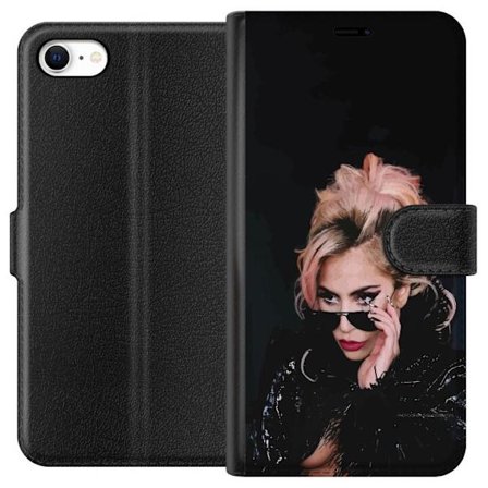 Kompatibel Tegnebogsetui til Apple iPhone 6 Lady Gaga portræt med solbriller og dramatisk makeup i mørk glamorøs stil