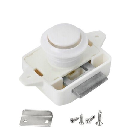 Trykknap Tryklås HVID