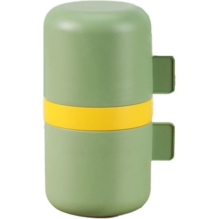 2 i 1 Manuell Kaffekvarn Portabel med Koppar, Utomhus Rese Kaffebönkvarn, Hand Kaffekvarn (Grön)