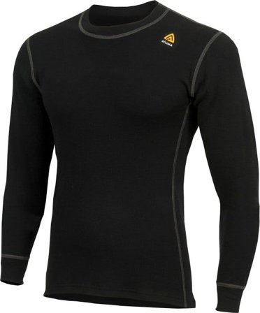 Aclima M's WarmWool Crewneck Shirt Jet Black
