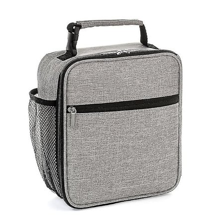 Isoleret Blød Madpakke til Børn Mini Køletaske Tilbage Til Skole Termisk Madtaske Sæt Til Piger, Drenge - Grå