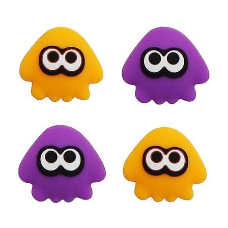 Søte Silikon Blekksprut Switch Tommelgrep Deksel Joystick Caps For Splatoon Nintendo Switch/oled Lite Kontroller