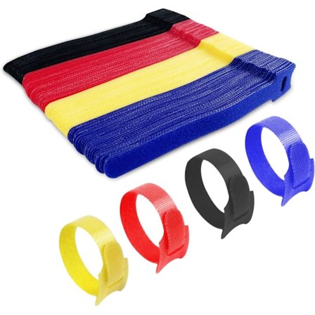 120 kpl 12 x 150 mm Velcro-kaapelilukkoja (4 väriä), uudelleenkäytettäviä N
