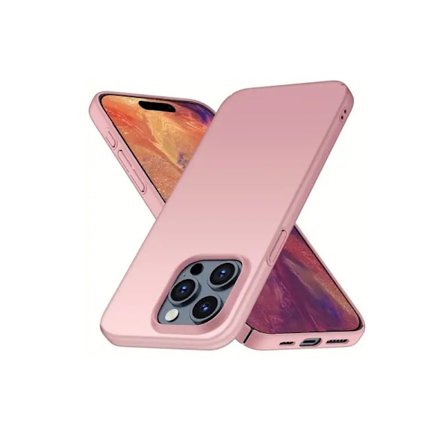 Ultratunt Lätt Mattsvart Skal iPhone 15/14/13/12/11/XS/XR/8/7 - Roséguld