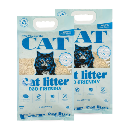 My favourite CAT - Eco-Friendly Cat Litter 6L x 2 - Unscented - Katt - Kattesand & kattestrø - Økologisk kattesand og kattestrø - ZOO.no