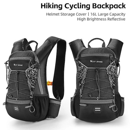 Pyöräilyreppu Ulkoilu Monitoiminen Retkeily Vaellusreppu Suuri Tilavuus Heijastava Reppu