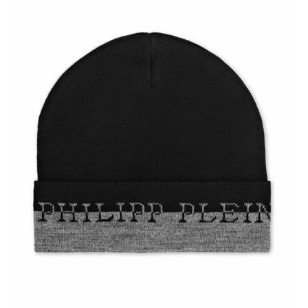 Philipp Plein Wool Blend Hoed , Zwart , Heren , Maat: ONE Size Hoeden