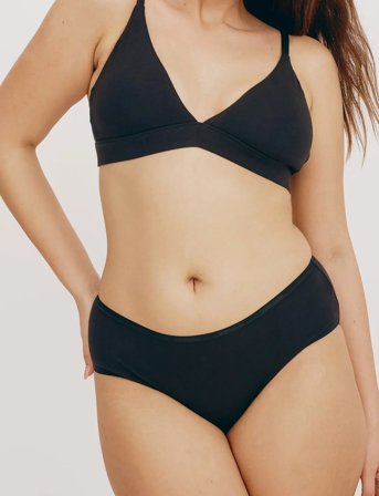 Organic Basics Core Triangle Bralette - Black - L