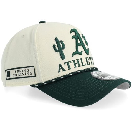 New Era - MLB Vit adjustable Keps - Oakland Athletics Rope 9FORTY Chrome/Green A-Frame Adjustable @ Hatstore