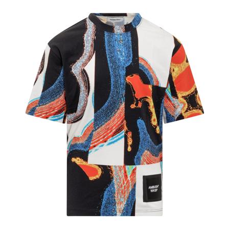 Ambush, T-Shirts Blauw, Heren, Maat:L