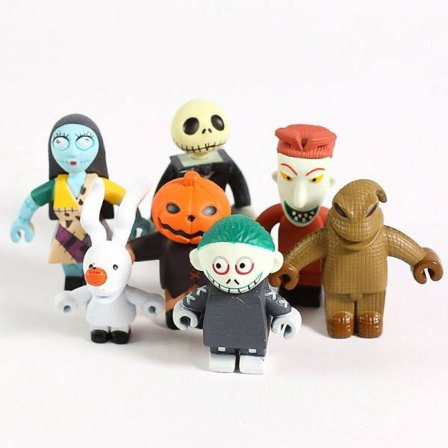 7x Painajainen Ennen Joulua Jack Skellington Actionfiguuri 7kpl