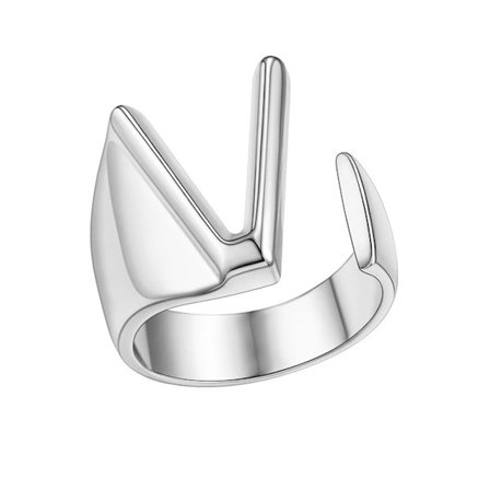 Justerbar ring med engelsk bokstav, modeaccessoar perfekt som presentidé