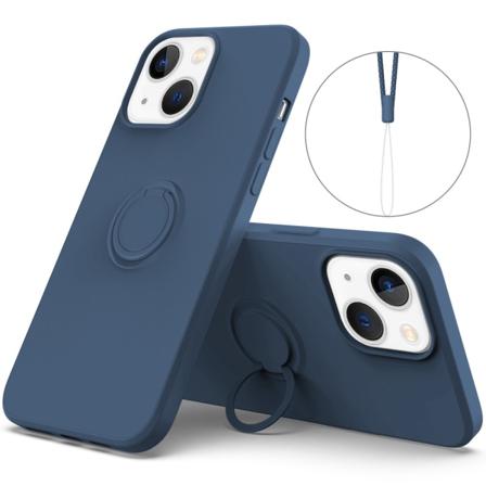 Iphone 14 Plus Skal Med Ringhållare Mörkblå