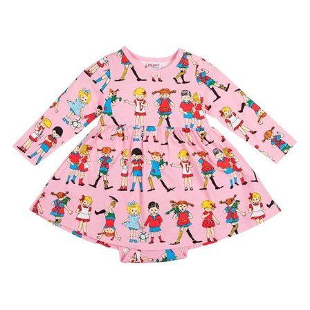 Pippi Langstrømpe - Pippi med venner - bodysuit pink