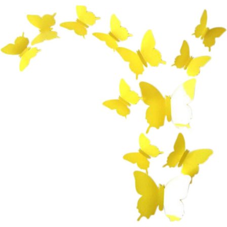 3D-seinätarrat kolmiulotteiset perhoset PVC-valoperhoset