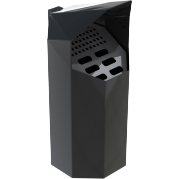 Askeholder med Tak Svart