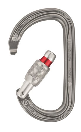 Petzl M34A SL Karabinhage D-formet, skruekarabin, Faldsikring