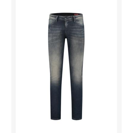 Purewhite Skinny Fit Jeans With A Brown Overdye Denim Dark Blue , Blauw , Heren , Maat: W34