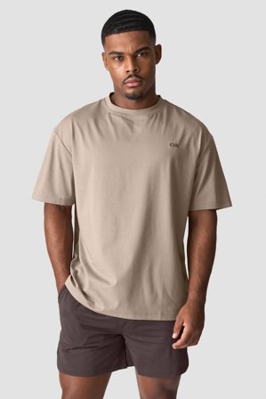 ICANIWILL - Everyday Relaxed T-shirt Men Greige - Herre - ICIW