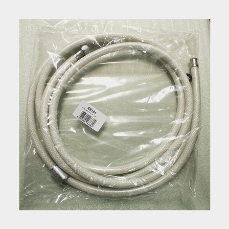 Sprchová hadice CAN-SB, 3 metry, 1/2" G (BSP) / 3/8" G (BSP), plast, bílá