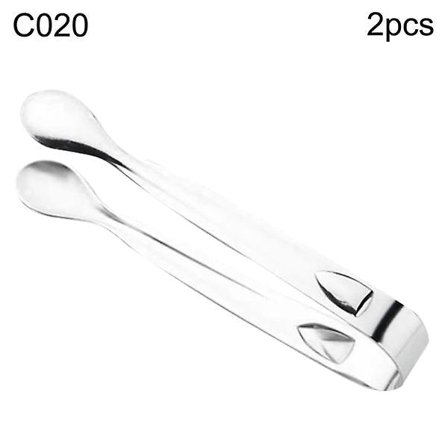 2-pak rustfrit stål kaffesukker tang Bbq grill tang