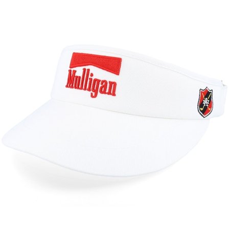 American Needle - White visor Caps - Mulligan Tour Visior 19th Hole Golf White Visor @ Hatstore