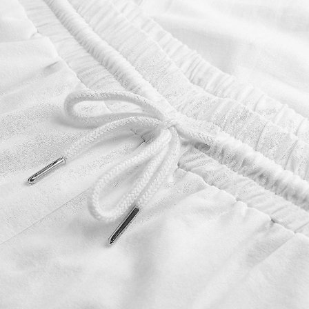 Mænd Linned Look Baggy Bukser Elastisk Talje Casual Strand Yoga Bukser