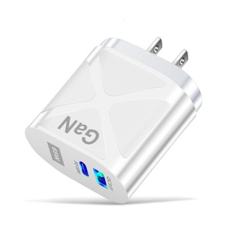 Bærbar 65W GaN hurtigopladningsadapter Type C USB PD hurtigopladningsblok bredspændingsoplader til tablet-laptops
