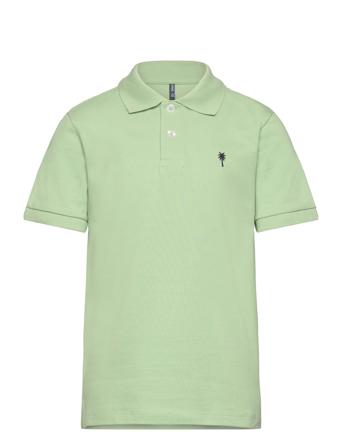 Kobprime Ss Polo Jrs Tops T-shirts Polo Shirts Short-sleeved Polo Shirts Green Kids Only