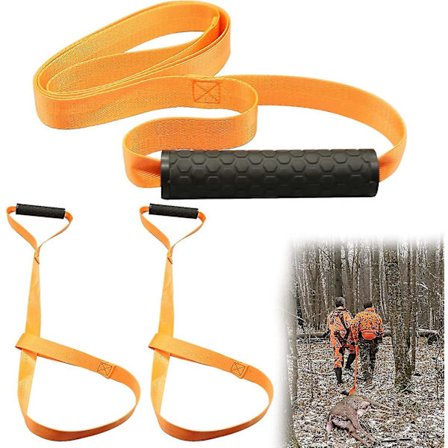 3 stk Hjortedragtau med sklisikkert håndtak, kraftig hjortedragtau for jakt, sterk bæreevne