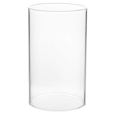 Glass Lysestake Deksel Lysholder Hylse Lysskjerm Åpen Flamme Glass Lysestake Sylinder