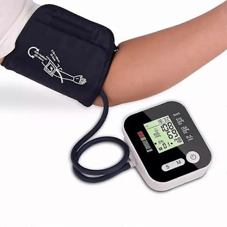 Portable Digital Upper Arm Blood Pressure Monitor Automatic Cuff Pulse Meter
