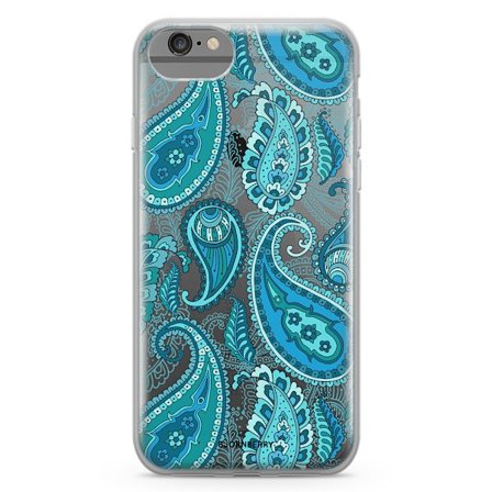 Bjornberry Skal Hybrid iPhone 6/6s - Blå Paisley